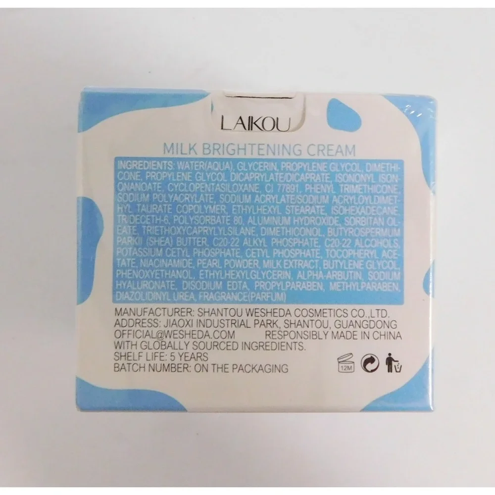 Laikou Milk Brightening & Nourishing Cream 1.94 oz ‎ Lot of 2 SEALED